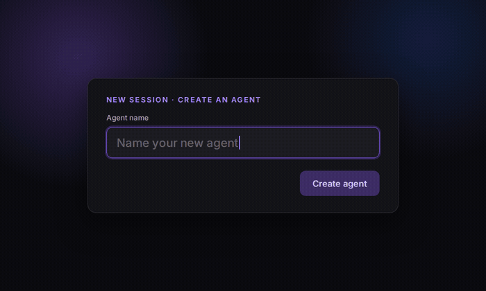 Creating a new agent named SEO Specialist from the New Session dialog in a few seconds.