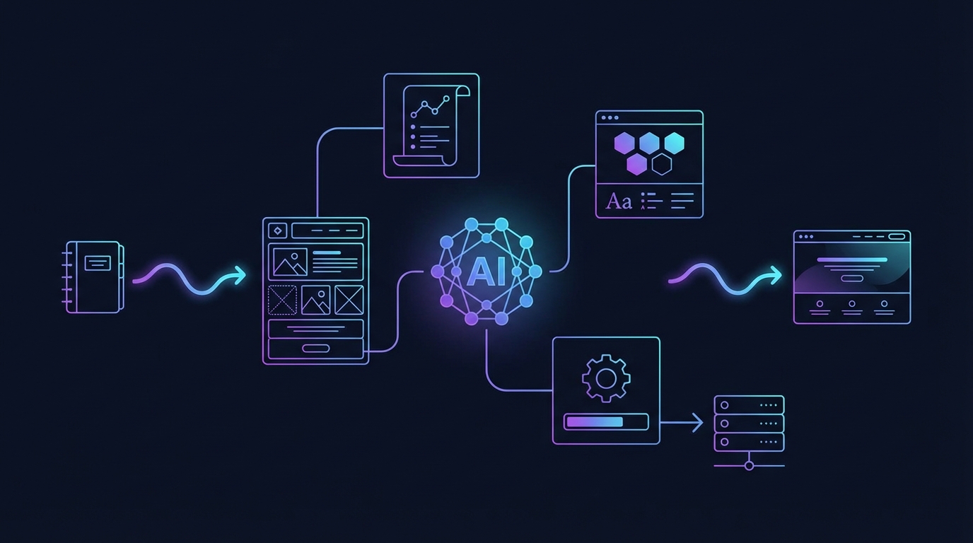 AI agent creating articles and landing pages — from research through content writing to design replication and deployment