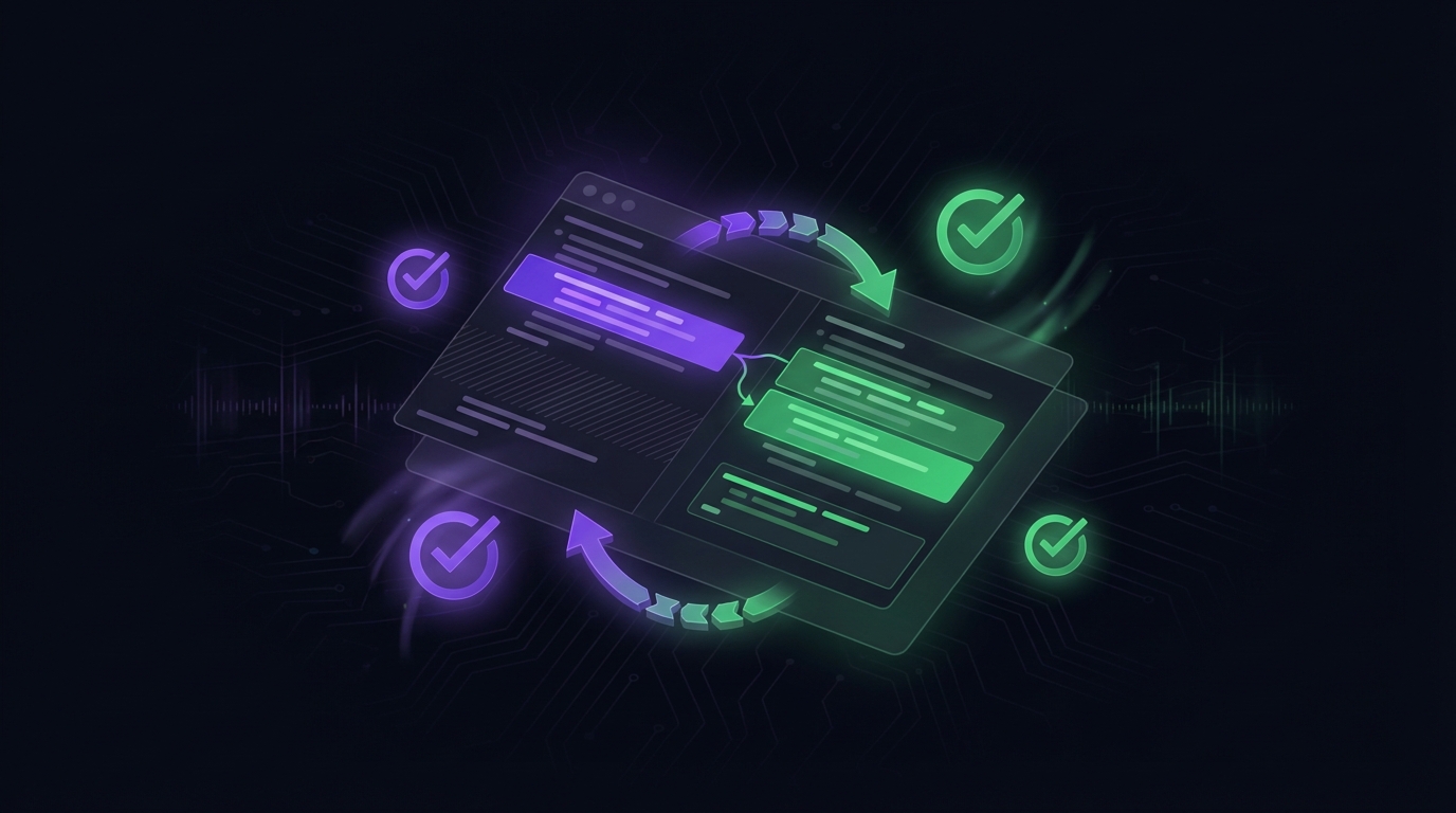 AI agent performing automated code review — analyzing diffs, checking for bugs and performance issues, and approving pull requests