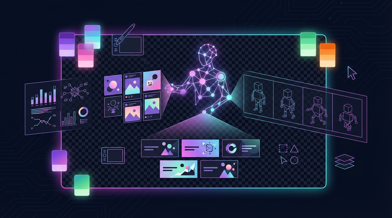 AI agent creating visual assets — infographics, social media graphics, OG images, and motion graphics with Remotion