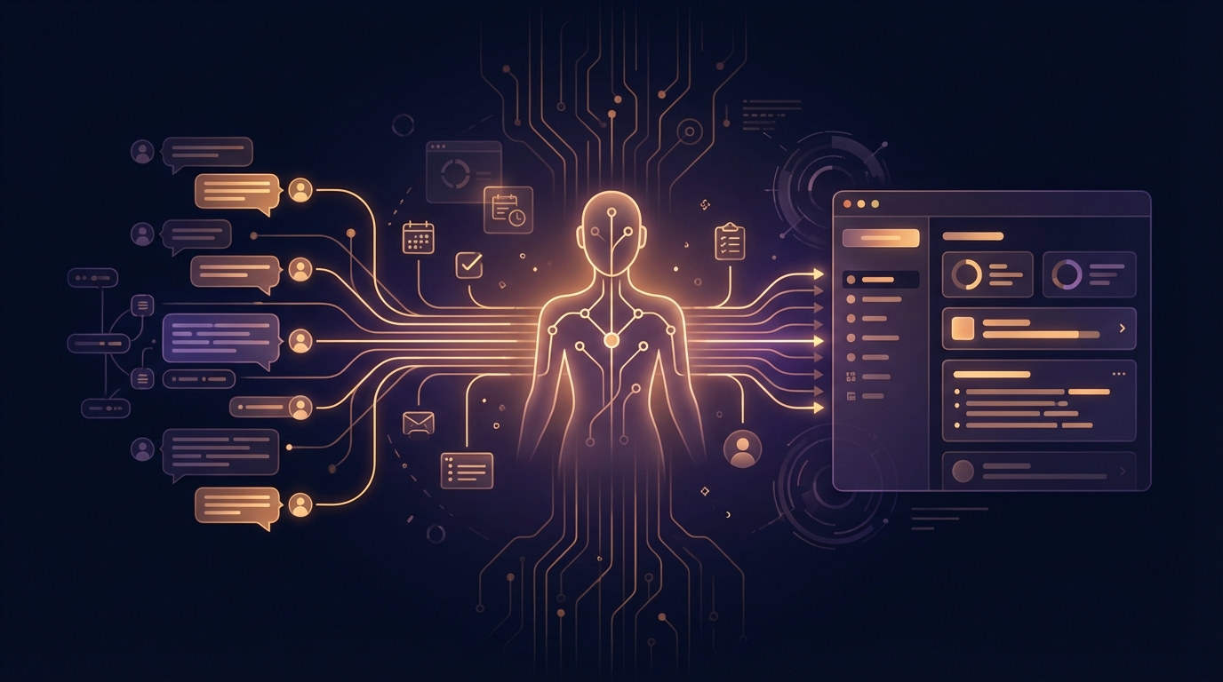 AI agent analyzing Slack conversations — extracting updates, summarizing who did what, and preparing weekly standup reports